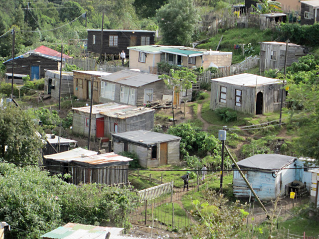 Foto eines Townships (Überblick)